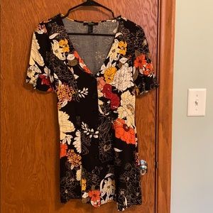 Forever 21 Floral Button-Up Dress